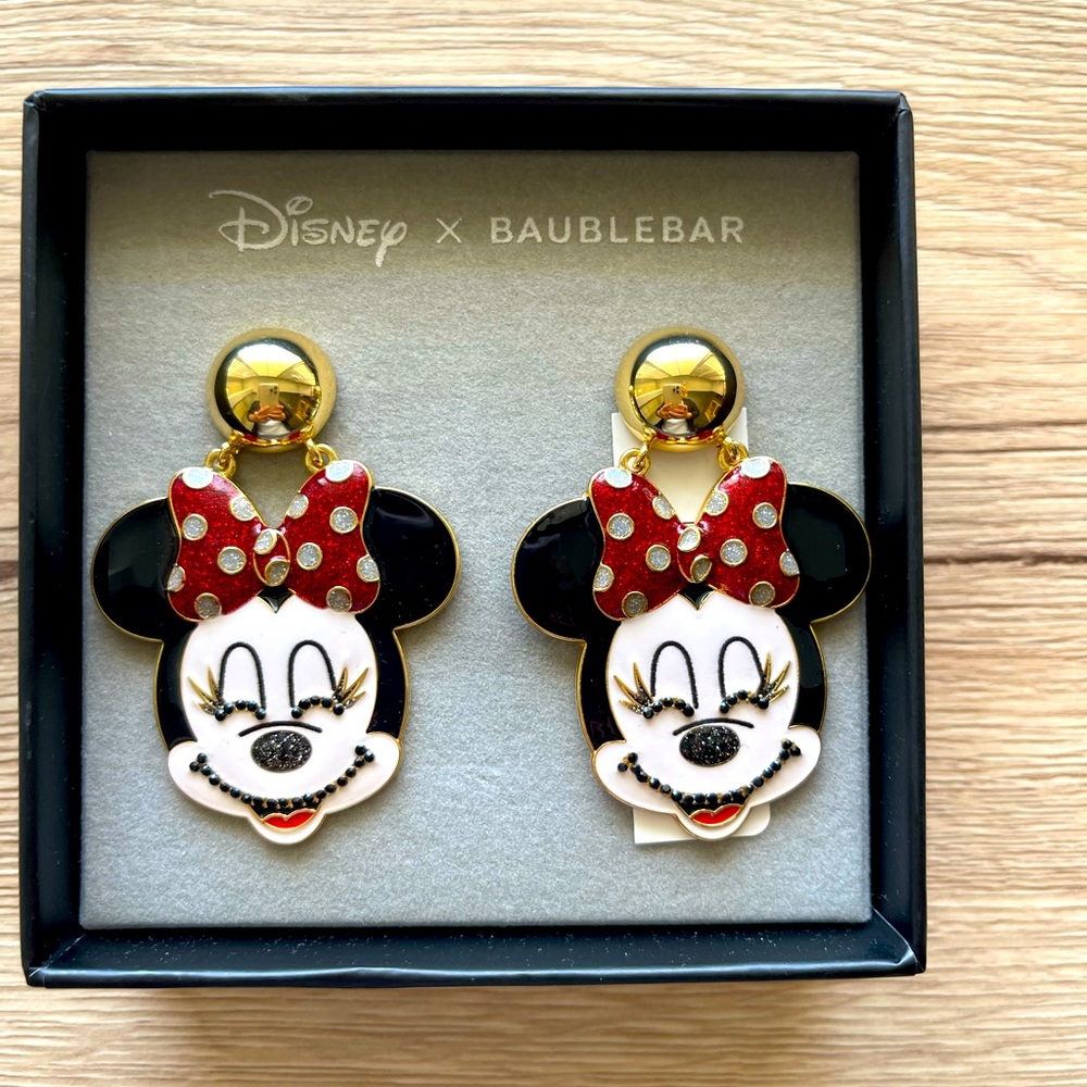 BaubleBar Disney Minnie Mouse Earrings - Red, Black, White